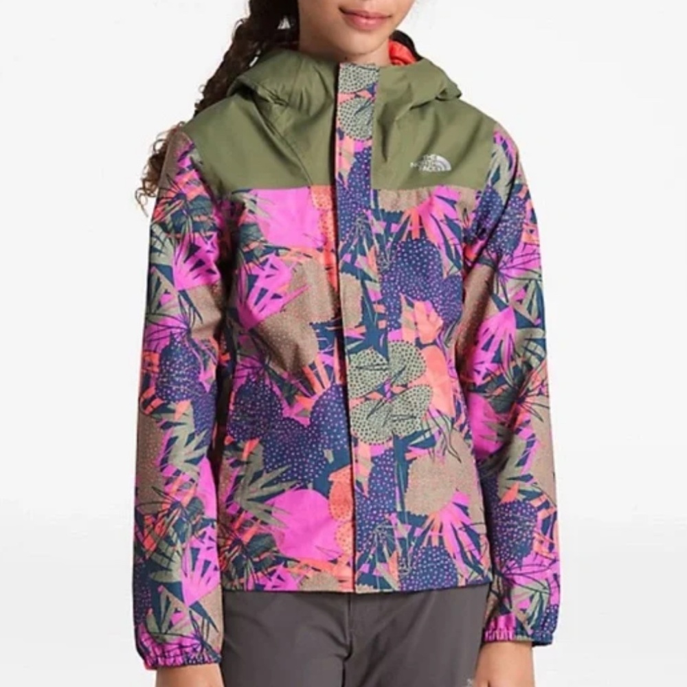 The North Face Resolve Reflective Waterproof Jacket Multi Floral SM 7/8